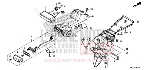 FEU ARRIERE NC750XAG de 2016